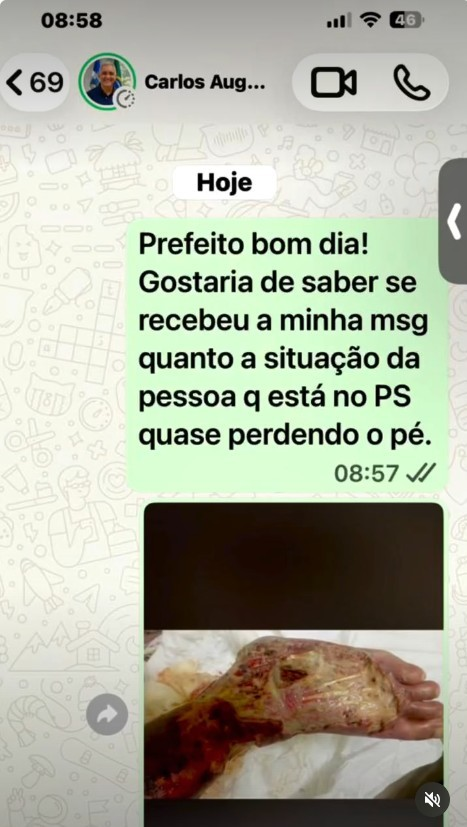 'Até agora, nada': ex-vereador denúncia abandono de paciente no pronto-socorro em Rio das Ostras
