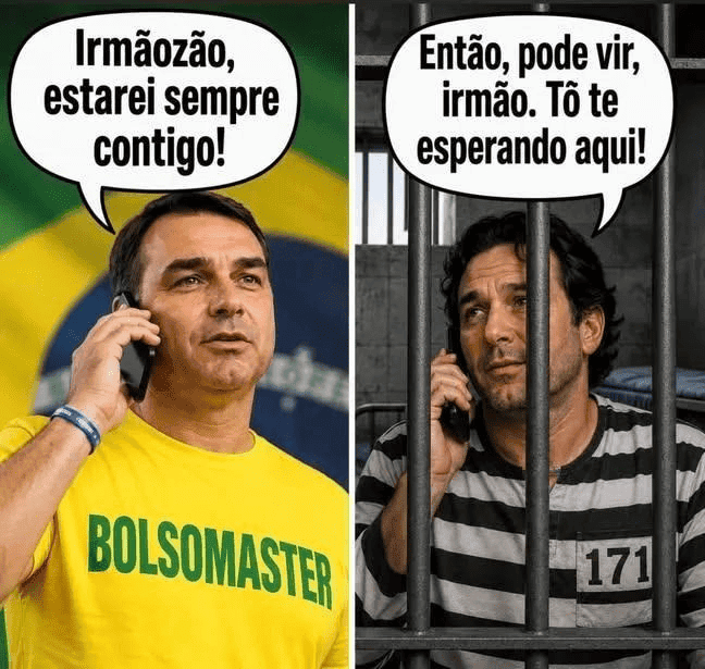 Flávio Bolsonaro e Daniel Vorcaro irmãozão