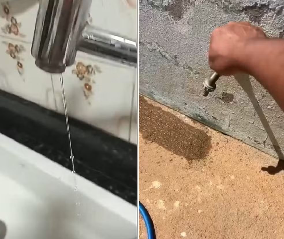 Moradores de Cambuci relatam falta d'água há quase duas semanas