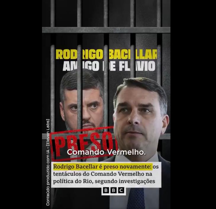 PT ataca Flávio com lista de amigos presos em novo vídeo